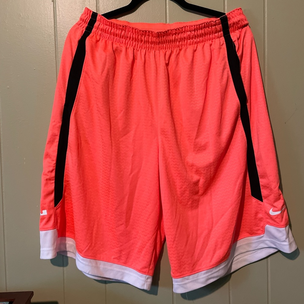 Nike Lebron Mens Large Orange Shorts